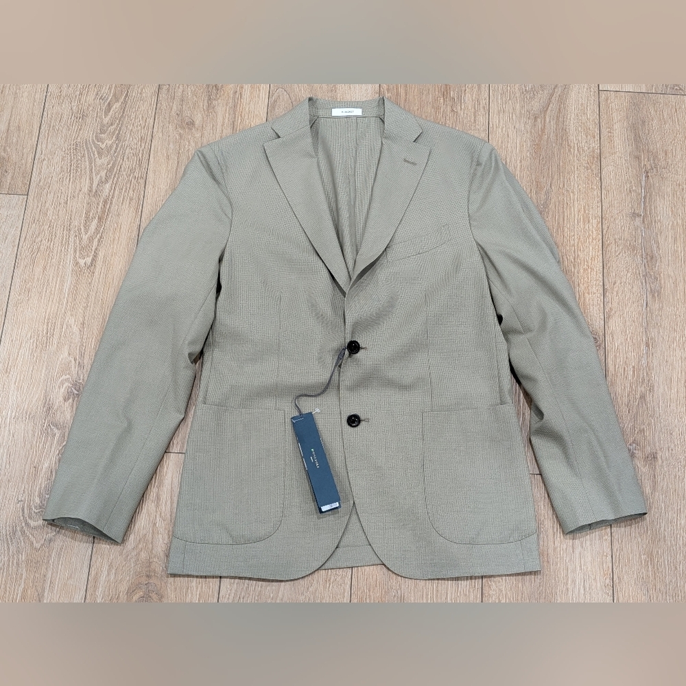 $1690 Mens BOGLIOLI "K-Jacket" Virgin Wool/Silk Sport Coat Mint Green 48 US 38